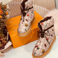 LV PILLOW COMFORT ANKLE BOOT MONOGRAM PINK