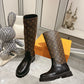 LV ASPEN PLATFORM ANKLE BOOT MONOGRAM BROWN
