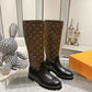 LV ASPEN PLATFORM ANKLE BOOT MONOGRAM BROWN