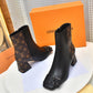 LV SHAKE ANKLE BOOTS BLACK AND BROWN