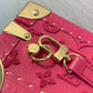 M20468 VALISETTE TRESOR rose red embroidery Box bag 22.5cm
