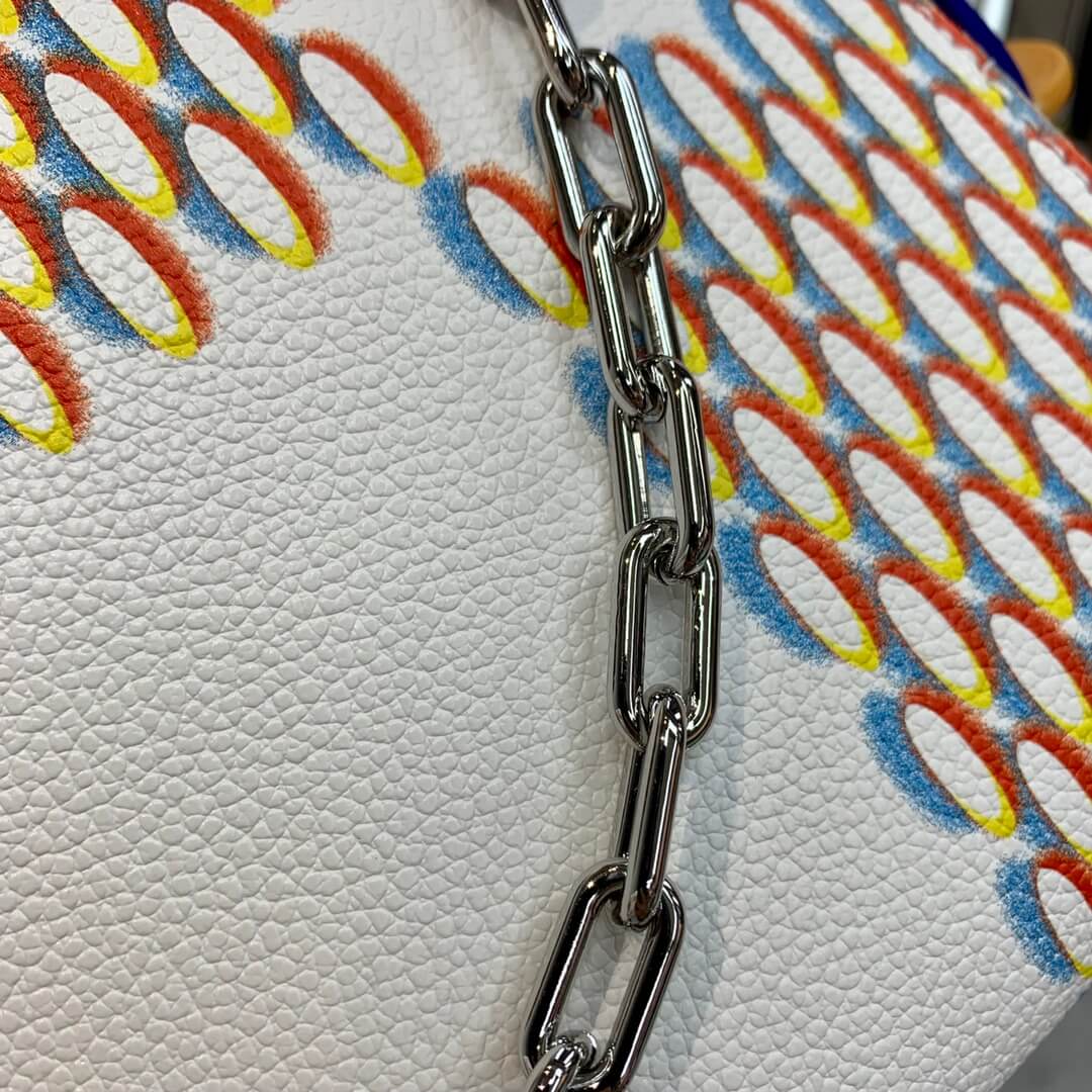 M20664 Racer Backpack Damier Spray Virgil Abloh white pink red
