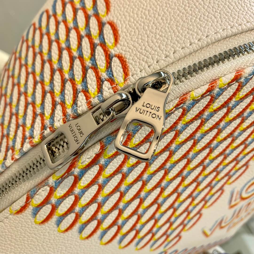 M20664 Racer Backpack Damier Spray Virgil Abloh white pink red
