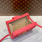 M20745 Petite Malle Monogram Rose red Gold Hardware Box bag 20cm
