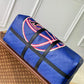 M21105 Keepall Bandoulière 55 Taurillon Handbag travel bag blue calfskin Monogram