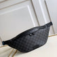 M40187 BUMBAG DamierCobalt fanny pack chest bag Men's bag black calfskin