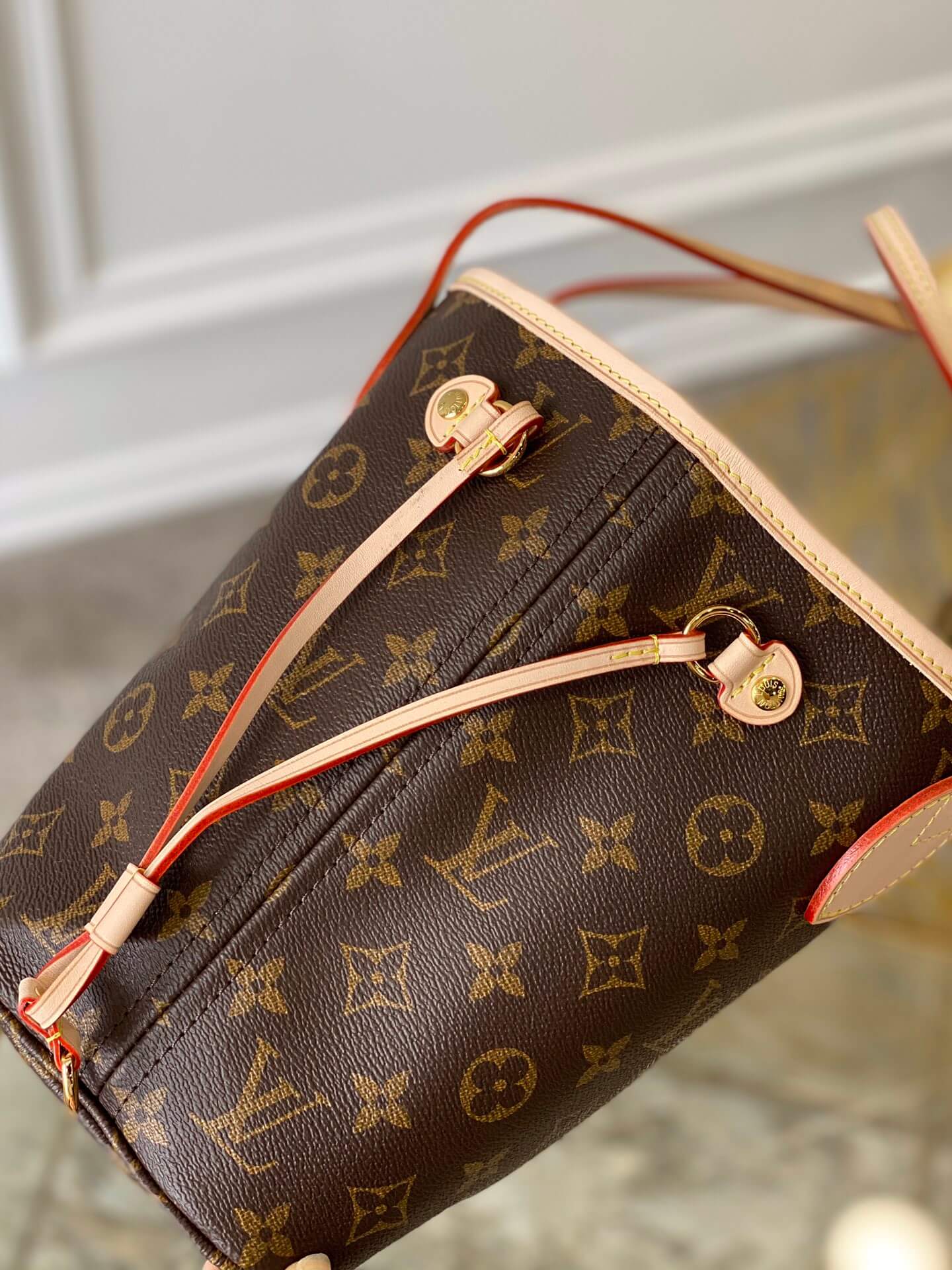 M40155 NEVERFULL PM tote bag monogram apricot MY HERITAGE subaxillary bag Handbag