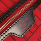 N41359 Neverfull PM red inside Damier Ebene Handbag subaxillary bag