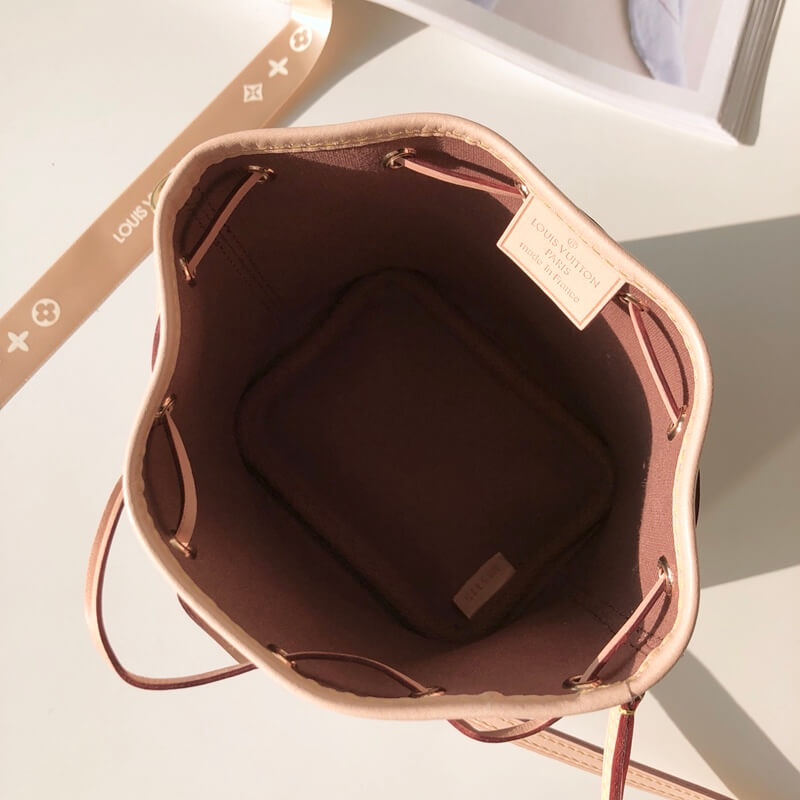 M41346 NANO NOE Nano Lockit cross body bags brown calfskin monogram mini 13cm