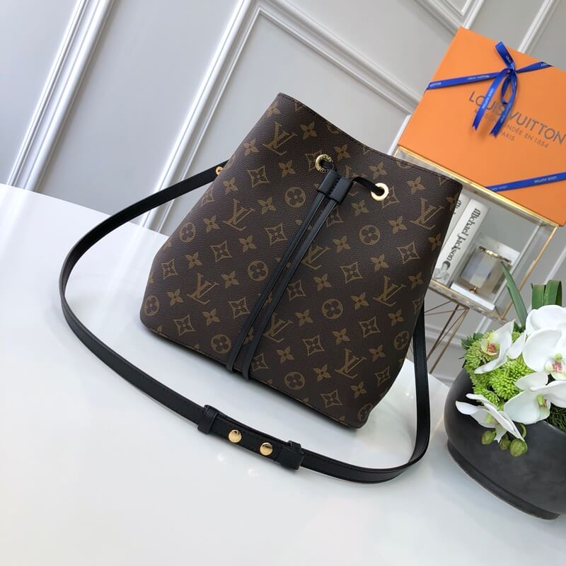 M44020 Neonoe shoulder bag bucket bag cross body bags black calfskin Monogram