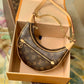 M81098 Moon Bag brown canvas monogram leather