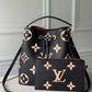 M45497 NEONOE MM Bucket bag BLACK/BEIGE Bicolor Monogram Empreinte leather