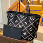 M46040 Neverfull MM Monogram Malletage Empreinte black Tote