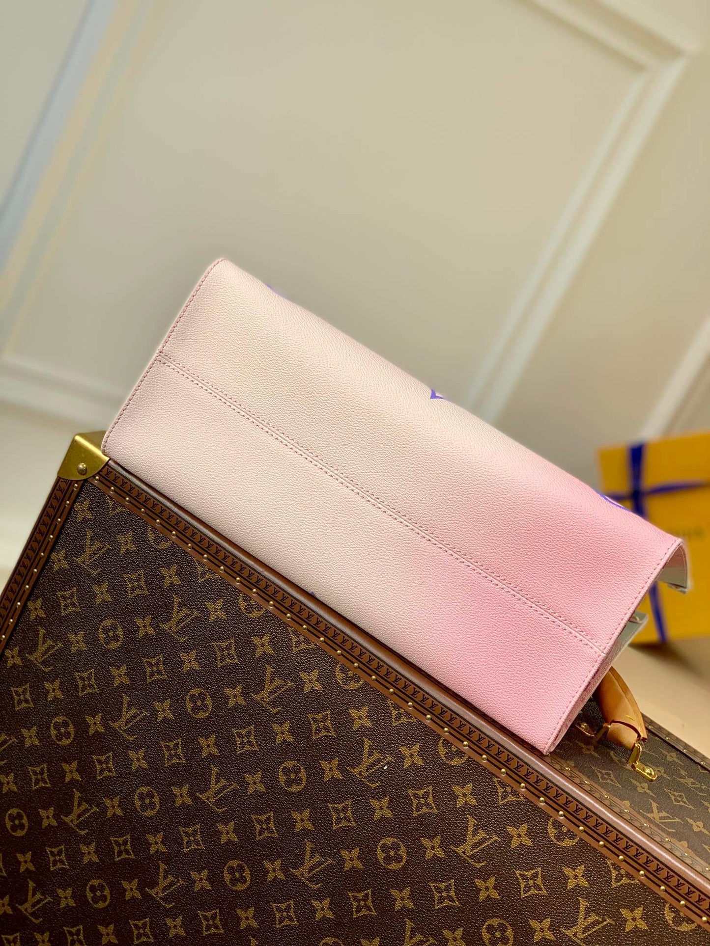 ONTHEGO GM BAG M46076 PINK ROSE RED BLUE MONOGRAM free shipping