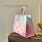 ONTHEGO GM BAG M46076 PINK ROSE RED BLUE MONOGRAM free shipping