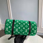 M46206 Nicolas Ghesquière Monogram Handbag subaxillary bag green cowhide-leather