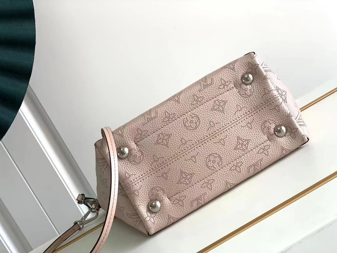M54353 Hina PM Magnolia pink silver hardware tote bucket bag Two bags in one (2 in 1)