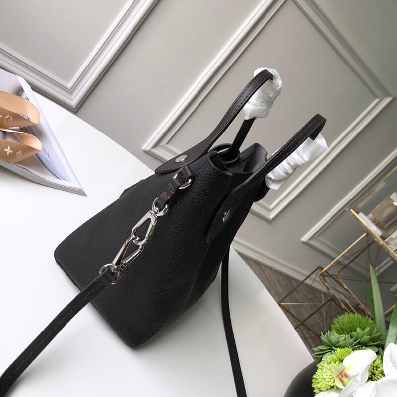 M54353 Hina PM Magnolia black silver hardware tote bucket bag Two bags in one (2 in 1)