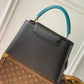 M59653 Capucines BB Black / General Blue 27cm COWHIDE REAL LEATHER