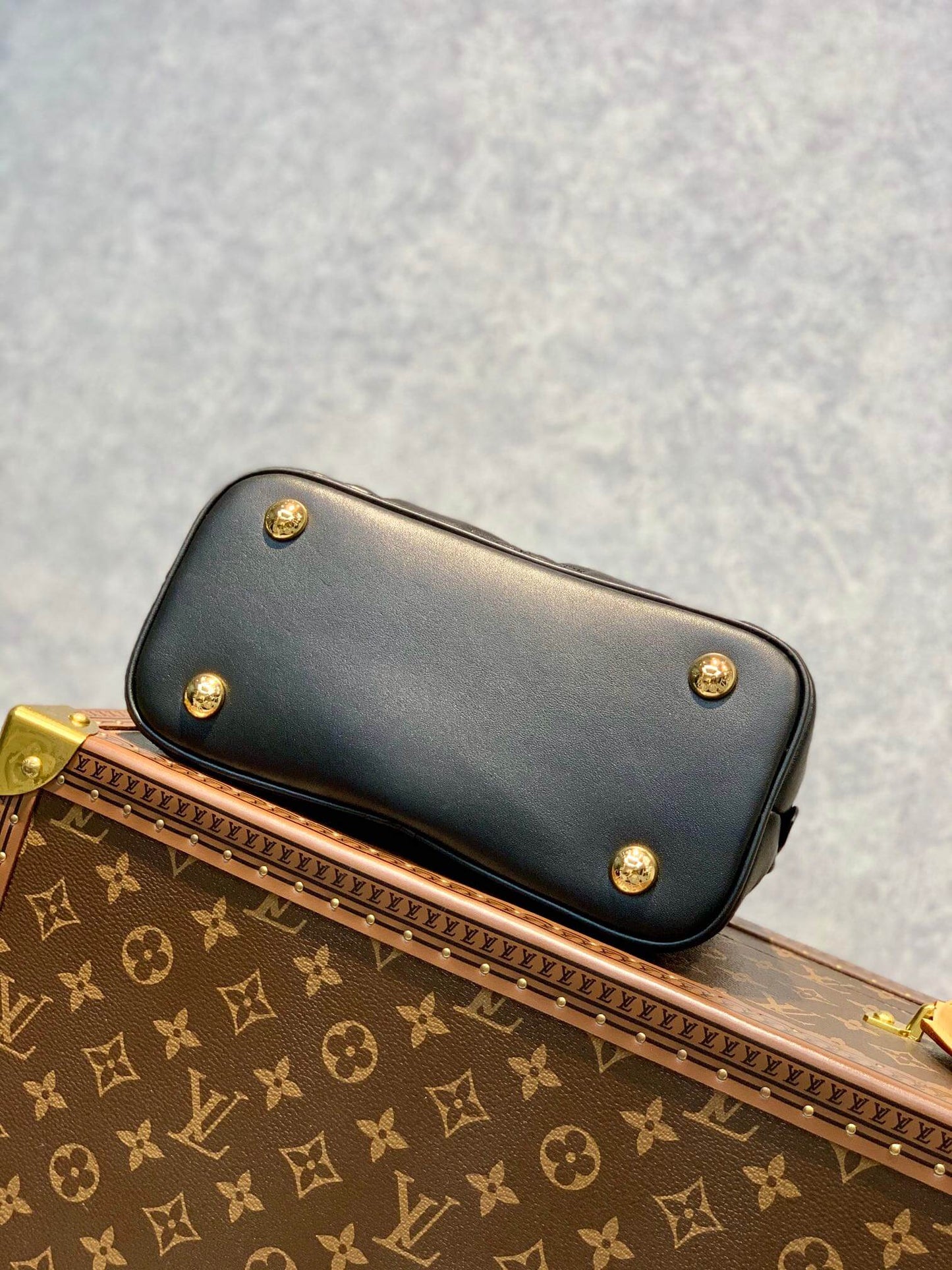 M59793 Alma BB Handbag shoulder bag cross body bags black calfskin Monogram