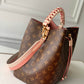 N40344 Neonoe BB Azur Bucket bag pink inside real leather trim