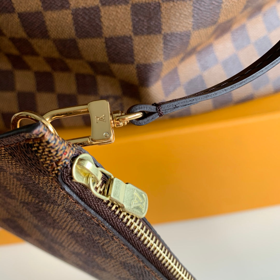 N41358 NEVERFULL MM Cherry Damier Ebene RED INSIDE