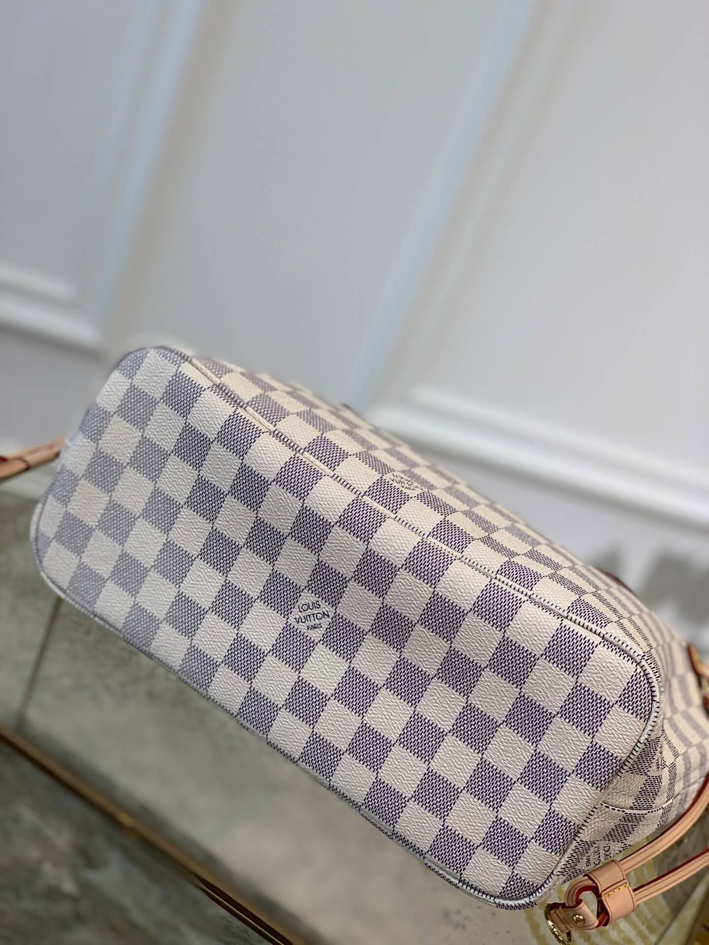 N41363 NEVERFULL PM Damier Azur pink inside Handbag subaxillary bag