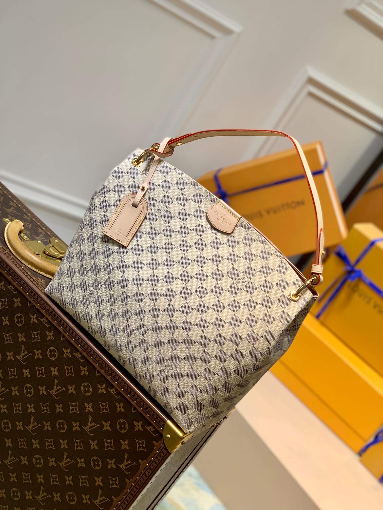 N42249 GRACEFUL PM small size WHITE PINK subaxillary bag
