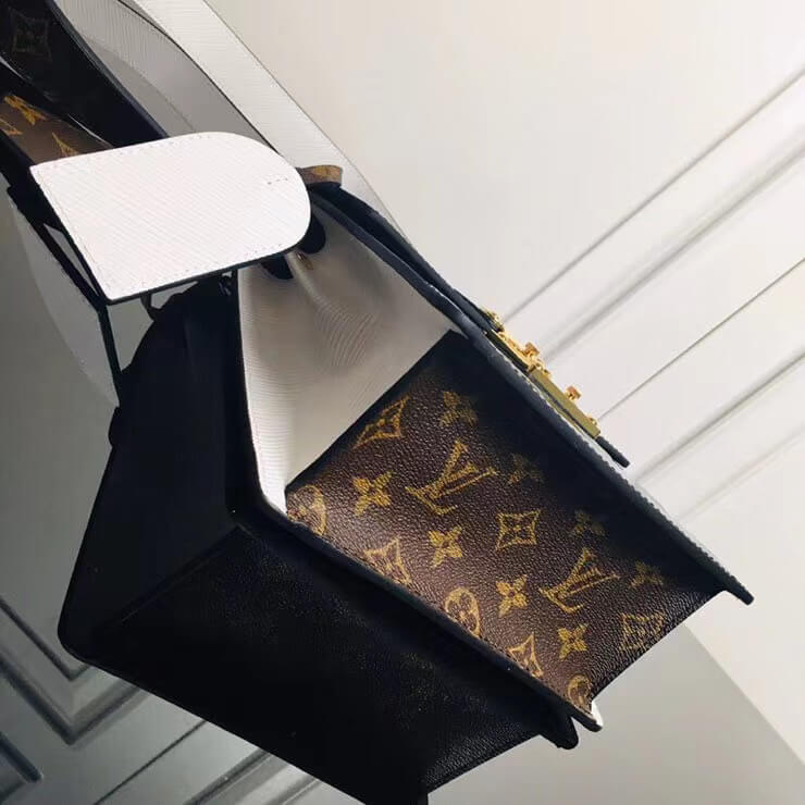 NZ1159 Monogram Vernis Spring Street Metallic crossbody bag Black