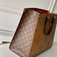 ONTHEGO GM TOTE BAG M45320 BROWN RED MONOGRAM REVERSE TORON