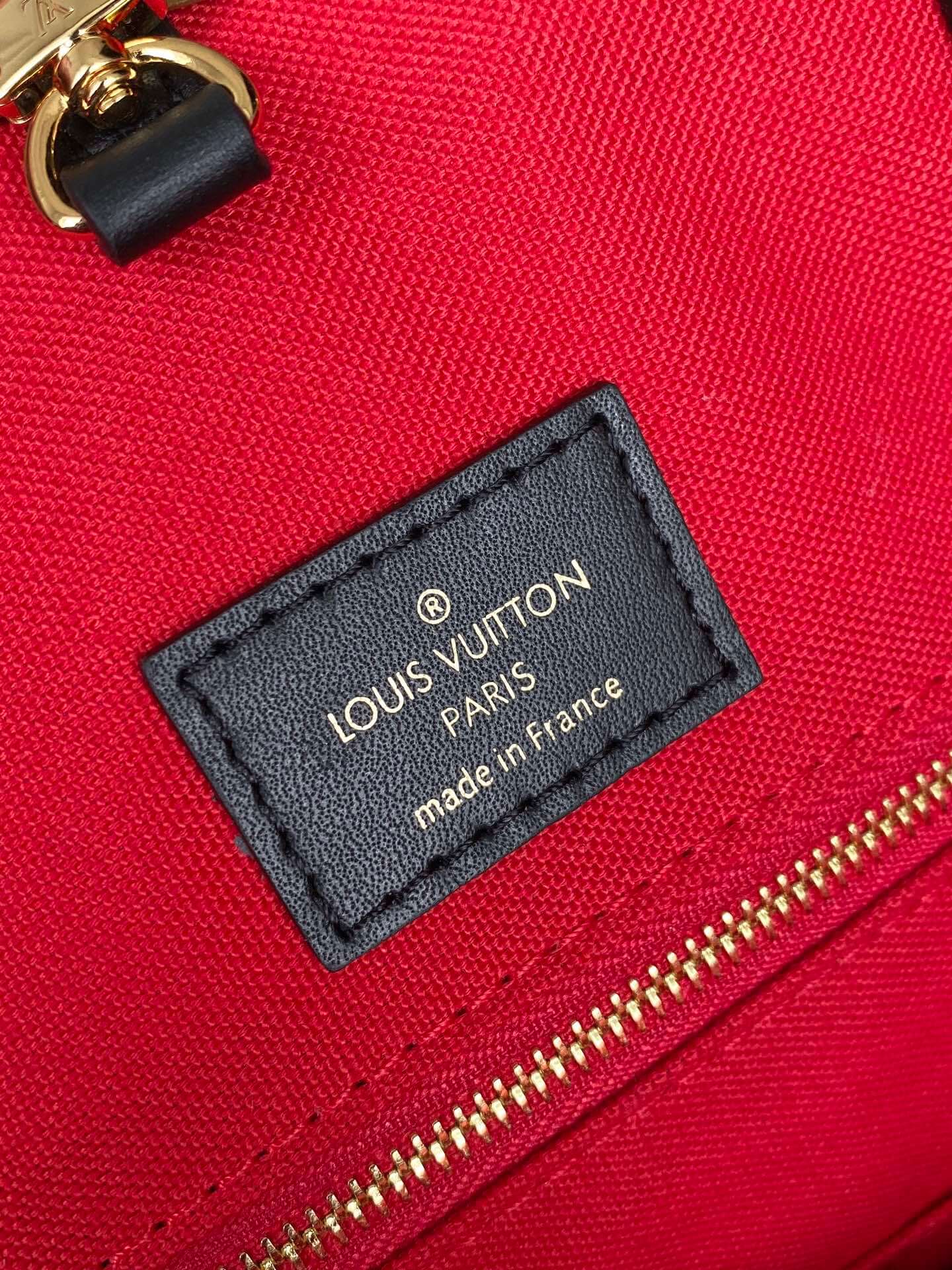 ONTHEGO GM TOTE BAG M45320 BROWN RED MONOGRAM REVERSE TORON