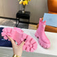 PRADA MONOLITH BRUSHED LEATHER BOOTIES PINK