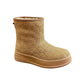 GUCCI WOMEN’S BOOT GG SUEDE CANVAS BROWN