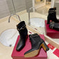VALENTINO GARAVANI ROCKSTUD GRAINY CALFSKIN ANKLE BOOT BLACK 3W2S0P62VCE 0NO