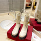 VALENTINO GARAVANI ONE STUD BEATLE BOOT IN CALFSKIN LIGHT IVORY 2W2S0FY1KUM I16