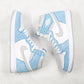 Designer Blue White Jordan 1 High Q ( Customs And Box ), Jordan 1 Sneakers Active