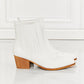 MMShoes Love the Journey Stacked Heel Chelsea Boot in White