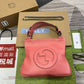 GC751518 Blondie Handbag 24cm Rose Pink leather Free shipping