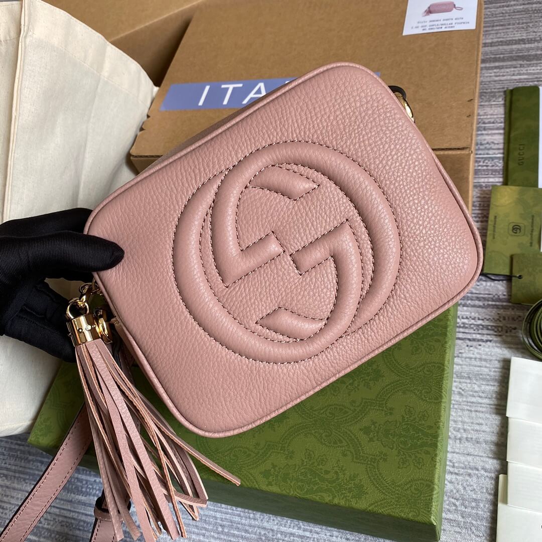 GG 308364 cross body bags 22CM Nude Pink Free shipping