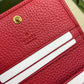 GG Pure cowhide wallet red short design