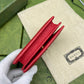 GG Pure cowhide wallet red short design
