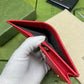 GG Pure cowhide wallet red short design