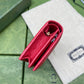 GG Pure cowhide wallet red short design