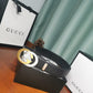 GC BELT Cowhide leather black gold Silve buckle wide 3.8cm