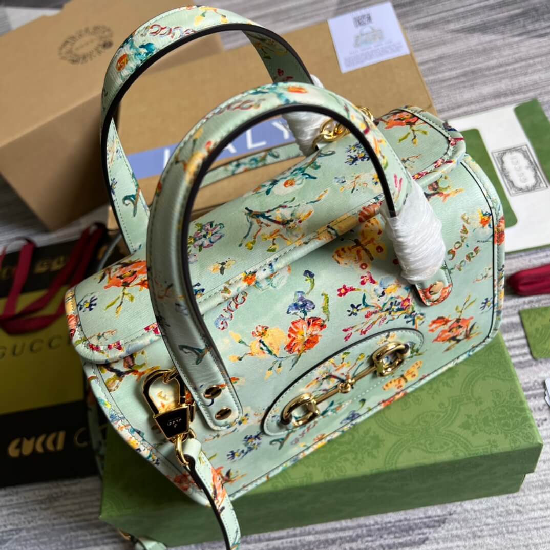 GC handbag Ophidia 645453 green flower