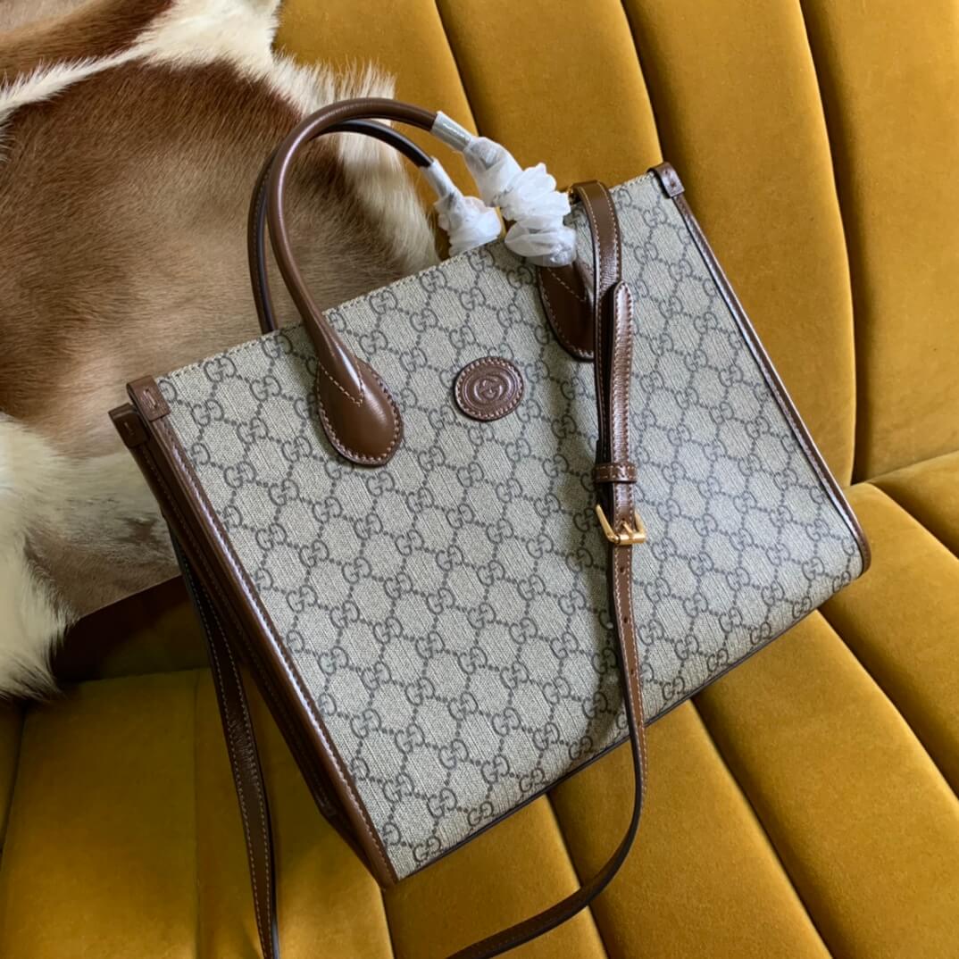 GG X Disney small-tote-bag-659983 brown leather handbag