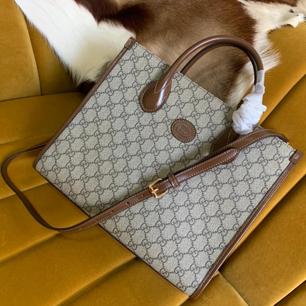 GG X Disney small-tote-bag-659983 brown leather handbag