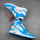 Designer Air Jordan 1 Retro High OG 'UNC' University Blue x OFF-W