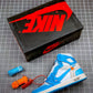 Designer Air Jordan 1 Retro High OG 'UNC' University Blue x OFF-W