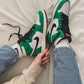 Designer GREEN Jordan 1 High Q ( Customs And Box ), Jordan 1 Sneakers Active